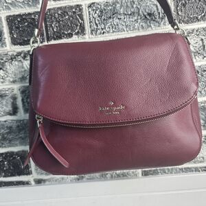 Kate Spade Deep Red Leather Handbag Bag